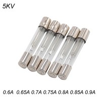 휴즈 휴즈홀더 5pcs 5kv 전자 레인지 퓨즈 640mm 0.6a 0.65a 0.7a0.75a 0.8a 0.85a 0.9a 유리관 퓨즈 6x40mm 고압 퓨즈 호환