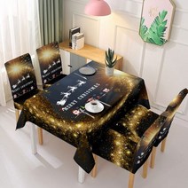 Christmas Tablecloth Xmas Dining Chair Cover Elastic Waterproof Bells Dinning Table Cloth for Home P, 1Pc 140x180cm Cloth, Christmas A5
