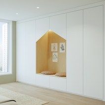 [커스텀월 시리즈] 작은방 붙박이장 월플렉스 2000~4500mm, 09.작은방 붙박이장 3450~3750