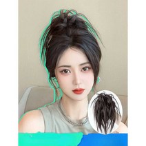 뒷머리 부분 가발 자연스러운 묶음 머리 연출, 1개, (워터폴 포니테일) 다크브라운