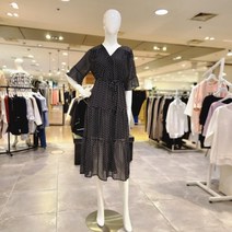 막스카라 쉬폰 브이넥 롱 원피스(M22QWO426)