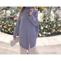 감각있는 사선트임 롱폴라니트