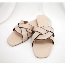 여성 슬림 꽈배기 스티치 슬리퍼