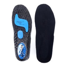 평발깔창 아치보호 기능성 족저근막 PORON 에어 쿠션 PU 메모리 폼 신발 Insoles 아치 지원 스포츠 단독 삽, 01 35-38, 02 Black A
