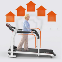 노인 접이식 런닝머신 재활 워킹머신 안전, 블랙