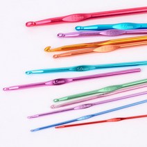 다양한 색상 알루미늄 가벼운 뜨개 질 코 바늘 셋트
