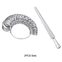 전문 측정 게이지 핑거 링 스틱 사이저 영국/미국 공식 DIY 패션 쥬얼리 도구 세트, 04 2PCS Sets