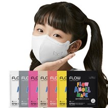 플로우 천사마스크 KF94 새부리형 마스크 소형(S/XS) 50매, 단품, 사이즈:소형|색상:화이트