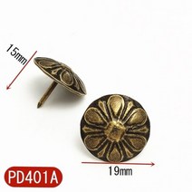 고대 장식 손톱 보석 상자 테이블 꽃 푸시핀 목공 황동 압정 나무, 01 15x19mm 25pcs