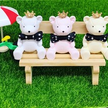 리본곰돌이석고방향제 호두마루샵 돌답례품 웨딩답례품 개업선물 석고방향제/오퓨저, 일반)핑크_헤스페리데스