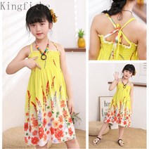[Kingfishe]주니어 여아 플라워 비치 원피스 dian27904429ST02