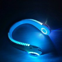 KC 인증 비즈 넥밴드 LED 선풍기 화이트 저소음 BLDC모터, 특별 할인가 비즈 LED 넥밴드 선풍기 2+1(3개)