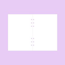 와우샵 DIY 6공 다이어리 속지 A6 A5, 무지 노트 [45장]