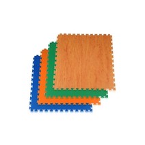 스매싱스포츠 민자퍼즐매트 체육관매트(조립식) 1개 100 x 100cm 두께 22mm 4색(우드 녹색 주황 청색)/100장이상 시공가능(시공비별도), A ★우드무늬