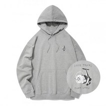 VOLCOM FISHING ROD 오버핏 후드티셔츠 멜란지 그레이