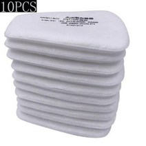 비재호흡마스크 산업용 6800 2 사용 풀 페이스 가스 마스크 피스 페인팅 스프레이, 10PCS cotton filters