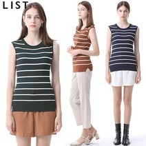 [리스트.] [리스트] 경쾌한 스트라이프 슬리브리스 니트