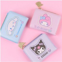 산리오 지갑 초등학생 지갑 시나모롤 쿠로미 마이멜로디 폼폼푸린 캐릭터 여아 2단 반지갑 입학선물 카드지갑