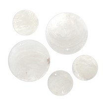 (주)아트인 화이트 라운드 자개비즈(타공2-10개), 4cm