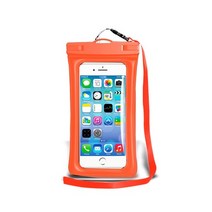 디씨네트워크 IPX8 스마트폰 지문인식 방수팩 튜브형, 오렌지, 1개