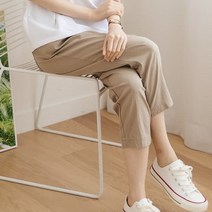 바보사랑 여성 데일리 레이온린넨 배기핏 밴딩 팬츠 .디작소