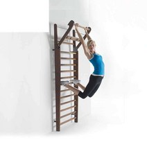 스트레칭 사다리 슈로스바 필라테스 재활 운동, 체리 우드 로그 색상/14 수평 바