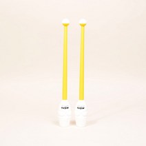 니스포 리듬체조 곤봉 주니어 36cm 멀티컬러 화이트/옐로우