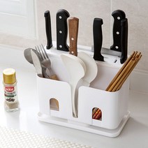 [일오삼유통] 수저통 칸막이수저함 식당용수저통 가정용수저통 수저분리꽂이 예쁜수저통, 혹★ 칼꽂이수저통 수저통주방도구정리함 조리도구꽂이, 혹★ 화이트