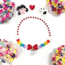 강아지 목걸이 비즈 인식표 댕댕이 줄 끈 분실방지 만들기 DIY, 01. 댕댕이 키트 - 빨강
