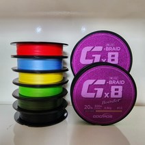 2023년 일본수출용 프리미엄 라인 G-Braid X8합사줄 300M 특수코팅 최강비거리, 옐로우, 1.2호
