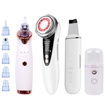 가정용고주파 얼굴리프팅기구 초음파마사지기 4 in 1 페이스 장치 led 피부 회춘, 흰색 유형 1