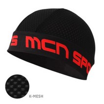 MCN 스컬캡 SKULL CAP K-MESH, 블랙 + 레드