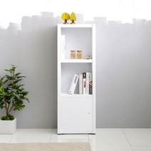 [2천원 즉시할인]장인가구 프린스 400 3단 수납형 책장, 화이트