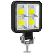 자동차 LED 작업등 써치라이트 AILEO미니 투광 조명 바 12V 24V 작업 COB 안개 램프 오프로드 4x4 트럭 보트 SUV ATV 트랙터 지프 4WD 트레일러, 1PCS Square 4 COB