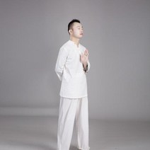 명상복 생활 수련 여성 남자 명상 다도 요가 의류, 색상1+XXL
