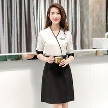 미용실 유니폼 병원 실장 에스테틱 반팔 인포 가운