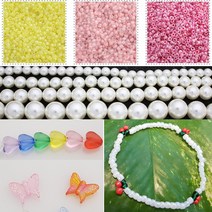 30g/시드비즈/왕진주/구슬/꽃반지만들기재료/목걸이/팔찌/핸드폰줄/글라스/자개/아크릴/마스크/동백이, 빨강(30g), 불투명2mm