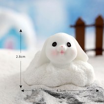 계묘년 2023 새해 토끼장식 조형물 인형 미니어처 귀여운 크리스마스 토끼 마이크로 풍경 눈사람 토끼 장식 책상 액세서리 홈 장식 어린이 선물, 7