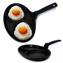 인덕션겸용 팬케이크만들기 2구에그팬 계란후라이 아이들간식 강한내구성 실용적, 상세페이지참조