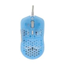 G-Wolves HTS (스몰) 유선 게이밍 마우스 - PAW3389 센서 50 ~ 16 000 CPI 48±2Gram-TTC 골든 컬러 인코더 초경량 벌집 디자인(스몰-와이어-, 소형 와이어-투명 블루
