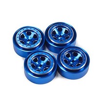 Powmok TRX4M 1.3 비들락 휠 4Pcs 알루미늄 림 스톡 타이어 118 RC 크롤러 FCX24 SCX24 AX24 업그레이드 블루