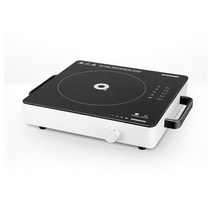 QCOOKER 유도 밥솥 지능형 전기 세라믹 히터 가정용 작은 전원 주방 쿠커 20 기어 조정 2000W, 01 black_02 UK