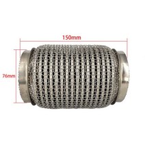 스테인레스 스틸 배기 플렉스 파이프 튜브 플렉스 커플러 인터록 포함 슈퍼 플렉시블 63x100mm 63x150mm 76, 05 76X150MM