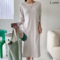 엘케이트 엘케이트 여성 원피스 LRT4008 베이직 박시 블로썸 자수 티셔츠