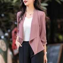 패션고리 여성 캐주얼 오버핏 7부 자켓 Q416