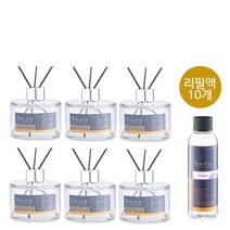 레이나퍼퓸 공병6개+리필150mlx10+스틱10세트+선물박스, 1개, 투명화분병6개/오렌지블로솜10개