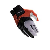 HEAD Leather Racquetball Glove - Airflow Tour Breathable Glove for Right Left Hand - Black/Orange/W, 1