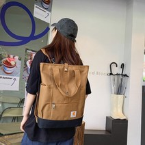 특이한 캔버스가방 브라운색상 백팩