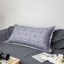 대형 등쿠션 커버 등받이쿠션커버 쿠션커버 110X60, 대형 쿠션 커버(커버만), 체스, 진그레이