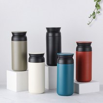 트래블 텀블러 350ml 레이저 각인 주문제작 DD-10032/각인텀블러/보냉텀블러/보온텀블러/보온보냉텀블러/아이스텀블러/스텐텀블러/스테인레스텀블러/보온보냉병, 아이보리(각인)